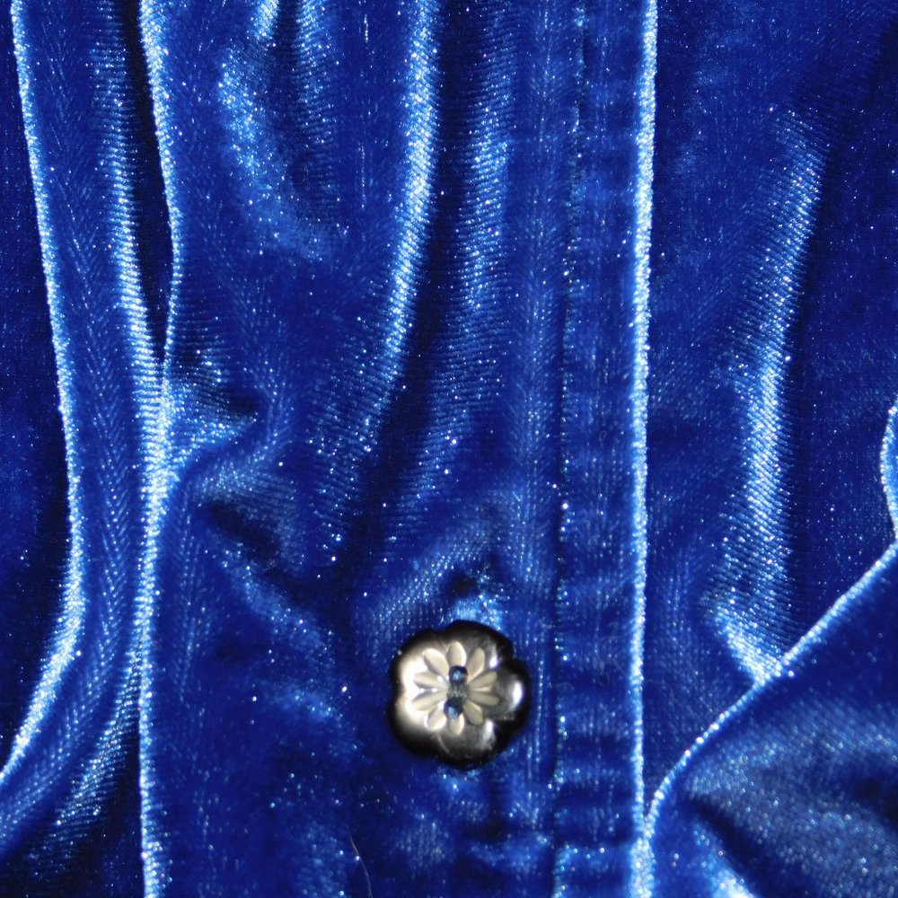 Freeport Studio Button Up Velour Top Size 2x - image 8